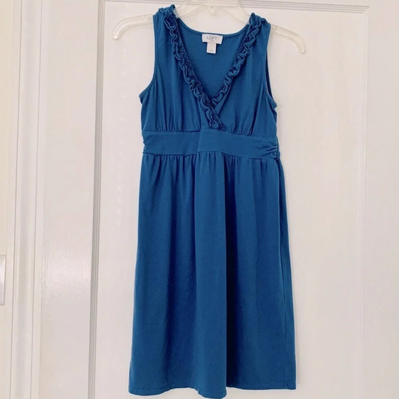 ANN Taylor LOFT - Ruffle midi Dress, XSP - Picture 2 of 10